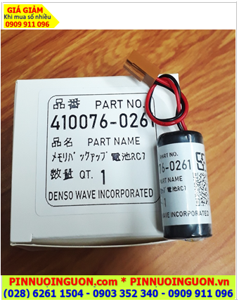 Pin DENSO ROBOT 410076-0261, Pin nuôi nguồn PLC DENSO 410076-0261 Lithium 3.6v chính hãng, Xuất xứ Pháp 